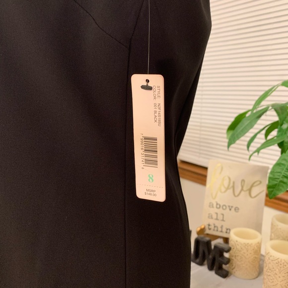 Laundry by Design Black faux leather sleeveless sheath dress Size 8 - Picture 4 of 8